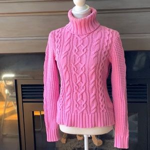 Ralph Lauren pink cable knit sweater